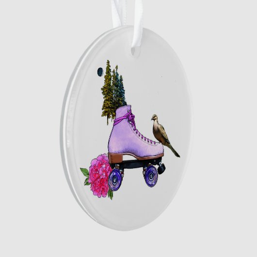 Roller Schaats Natuur Lover Ornament (voorkant)