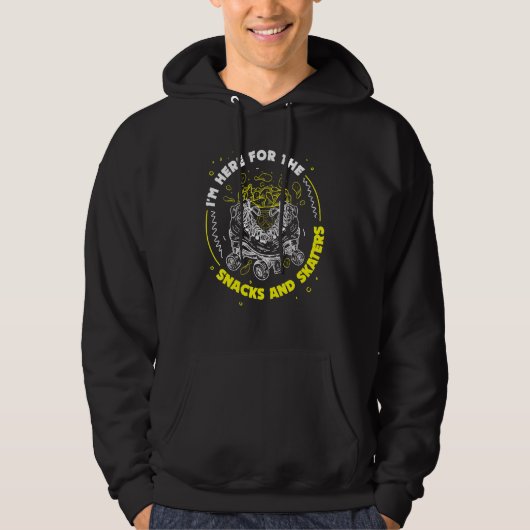Roller Schaats Ontwerp Roller Blades Skater Stuff Hoodie (Voorkant)