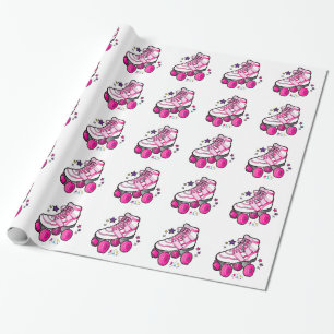 Roller-Schaats op wit Cadeaupapier