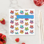 Roller Schaats Party Kleurrijke  Verjaardag Servet (Insitu)