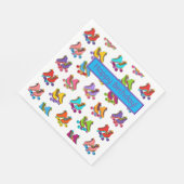 Roller Schaats Party Kleurrijke  Verjaardag Servet (Hoek)