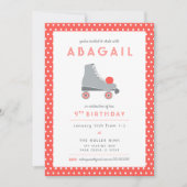 Roller Schaats Party - Koraal Kaart (Voorkant)