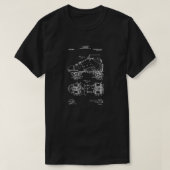 Roller Schaats Patent Artwork T-shirt (Design voorkant)
