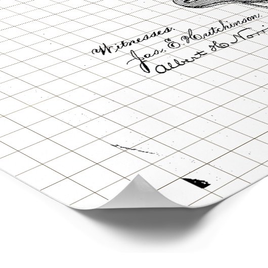  Roller Schaats Patent Poster (Hoek)