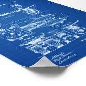 Roller Schaats Patent - Roller Schaats Art, Sport Poster (Hoek)