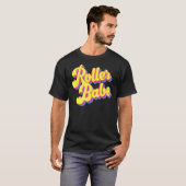 Roller Schaats Retro 70s Derby Skater Babe Roller T-shirt (Voorkant volledig)