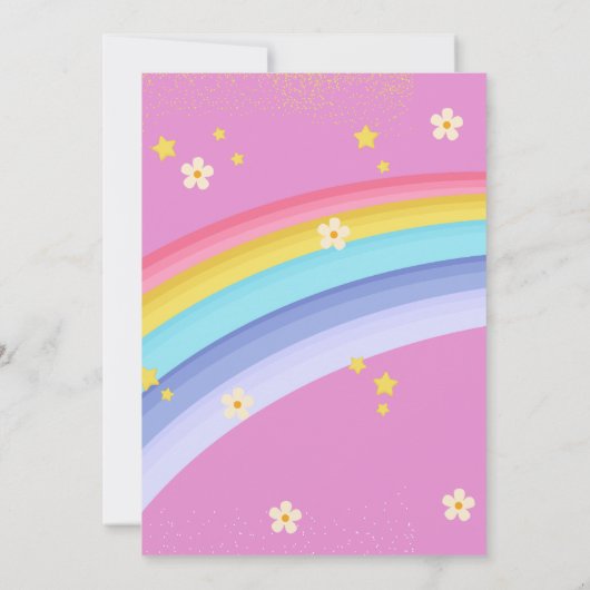 Roller schaats Retro Regenboog Verjaardagsfeest Kaart (Achterkant)