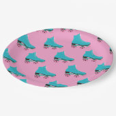 Roller schaats Retro Regenboog Verjaardagsfeest Papieren Bordje (Gekanteld)