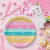 Roller schaats Retro Regenboog Verjaardagsfeest Papieren Bordje (Feest)