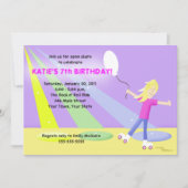 ROLLER SCHAATS Rollerskating 5x7 Birthday - Blonde Kaart (Voorkant)