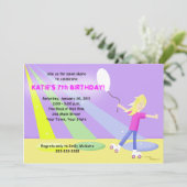 ROLLER SCHAATS Rollerskating 5x7 Birthday - Blonde Kaart (Staand voorkant)