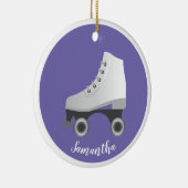 Roller Schaats Rollerskerende keramische Ornamente Keramisch Ornament (Rechts)