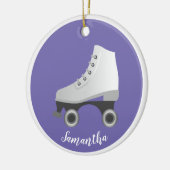 Roller Schaats Rollerskerende keramische Ornamente Keramisch Ornament (Links)