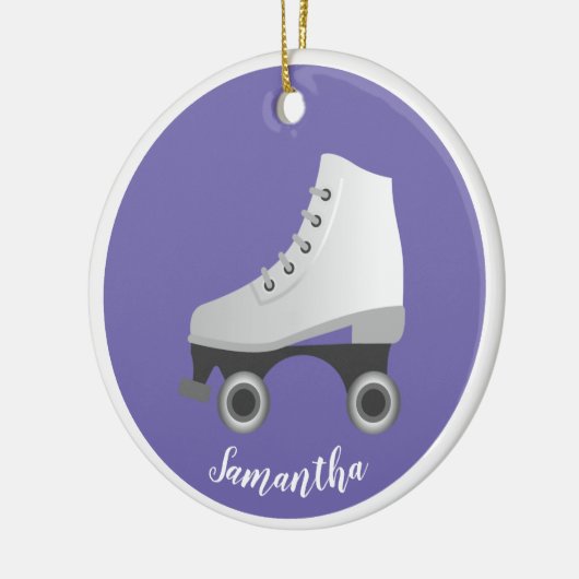 Roller Schaats Rollerskerende keramische Ornamente Keramisch Ornament (Links)