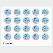 Roller schaats ronde sticker (Vel)