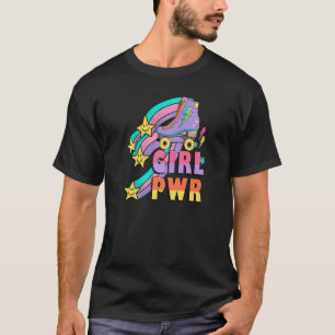 Roller Schaats Schaatsen Retro Kleding Meisje Powe T-shirt