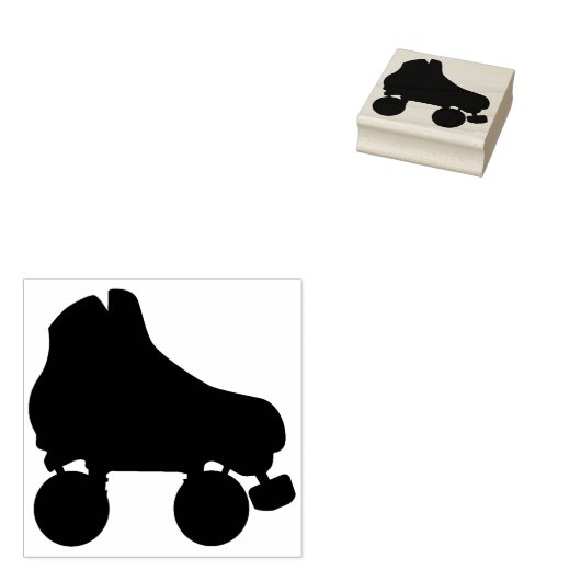 Roller Schaats / Schaatsen Rubberstempel (Gestempeld)