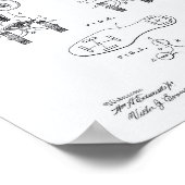 Roller Schaats Shoe 1899 Patent Art-witboek Poster (Hoek)
