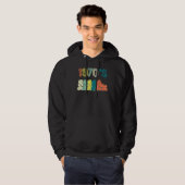 Roller Schaats Skating 70s Retro Hoodie (Voorkant volledig)
