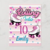 Roller Schaats Skating Custom Birthday Briefkaart (Voorkant)