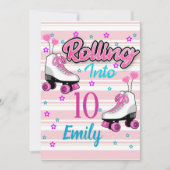 Roller Schaats Skating Custom Birthday Kaart (Voorkant)