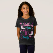 Roller Schaats Skating Custom Birthday MAtching T-shirt (Voorkant volledig)