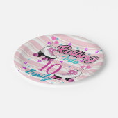 Roller Schaats Skating Custom Birthday Papieren Bordje (Gekanteld)