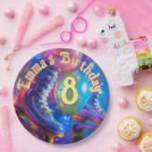 Roller Schaats Verjaardagsfeestje Papieren Bordje (Feest)