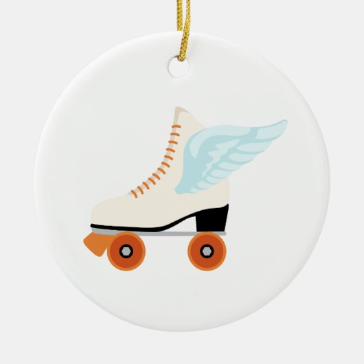 Roller Schaats Wing Keramisch Ornament (Voorkant)