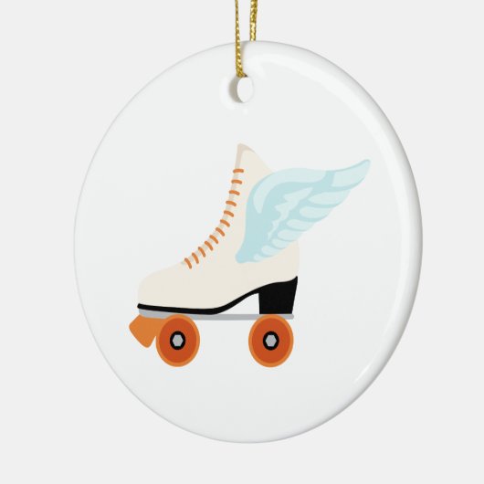 Roller Schaats Wing Keramisch Ornament (Links)