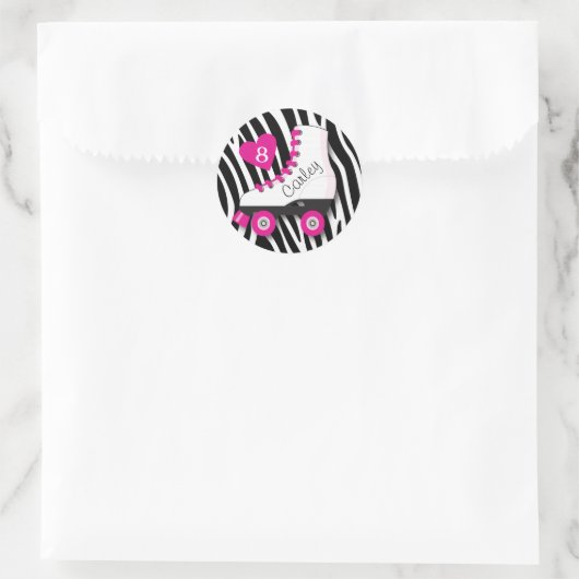 Roller Schaats Zebra Sticker (Tas)