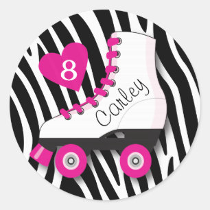 Roller Schaats Zebra Sticker