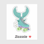 Roller Schaats Zeemeermin Sticker (Vel)