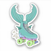 Roller Schaats Zeemeermin Sticker (Voorkant)