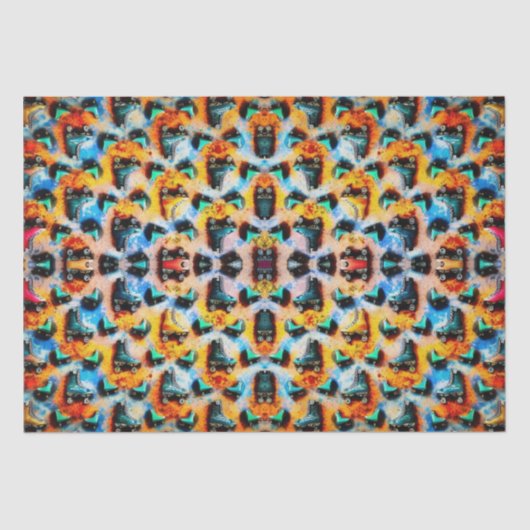 Roller Schaatsen Afrikaans kunstweefsel papier (Voorkant)