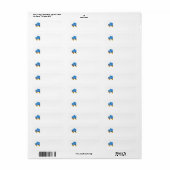 Roller schaatsen blauw etiket (Full Sheet)