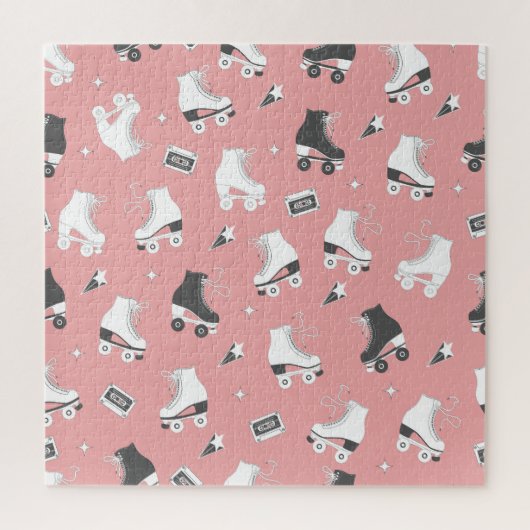 Roller schaatsen cassettepatroon. legpuzzel (Verticaal)