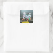 Roller Schaatsen Epic Vierkante Sticker (Tas)