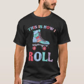 Roller Schaatsen Funny  Seventies Disco Derby T-shirt (Voorkant)