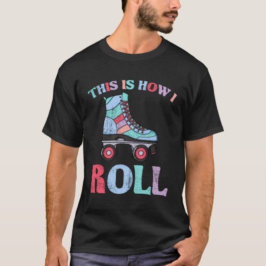 Roller Schaatsen Funny  Seventies Disco Derby T-shirt (Voorkant)