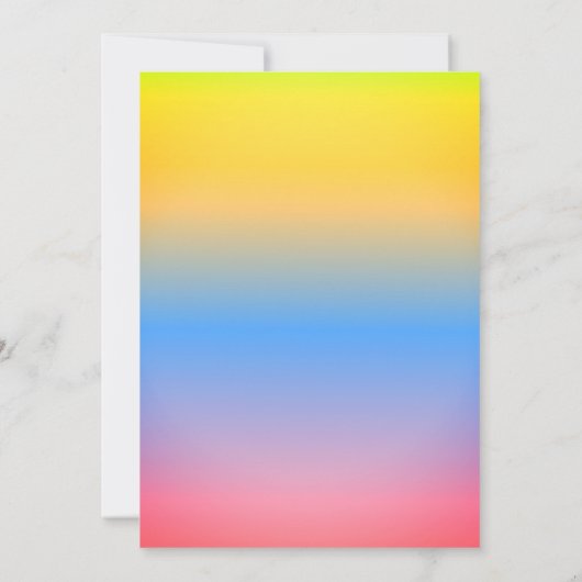 Roller Schaatsen Kitten Kinder regenboogfeest Kaart (Achterkant)