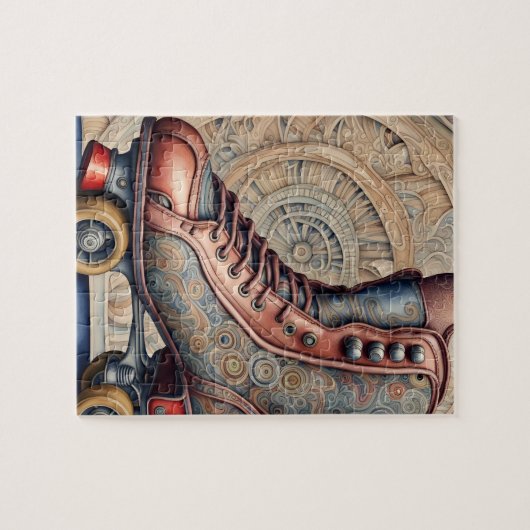  Roller schaatsen kunst. Legpuzzel (Horizontaal)