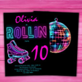 Roller schaatsen partij meisjes Neon gloed verjaar Kaart