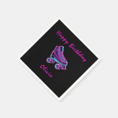 Roller schaatsen partij meisjes Neon gloed verjaar Servet (Hoek)