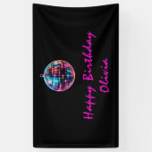 Roller schaatsen partij meisjes Neon gloed verjaar Spandoek (Verticaal)