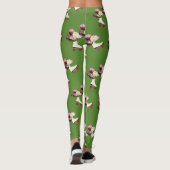 Roller Schaatsen Peony Flowers Aangepaste Leggings (Achterkant)