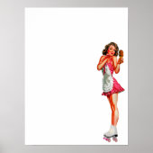 Roller Schaatsen Rockabetty Poster (Voorkant)