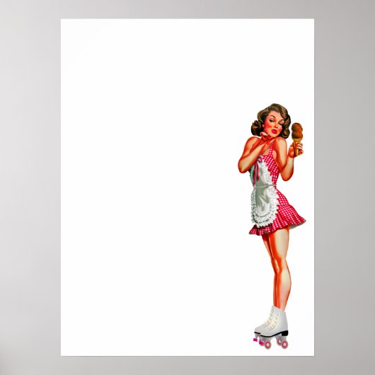 Roller Schaatsen Rockabetty Poster (Voorkant)