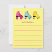 Roller Schaatsen Schattige Kind platte Briefpapier Bedankkaart (Voorkant)