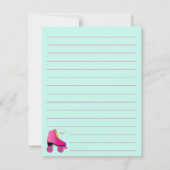 Roller Schaatsen Schattige Kind platte Briefpapier Bedankkaart (Achterkant)